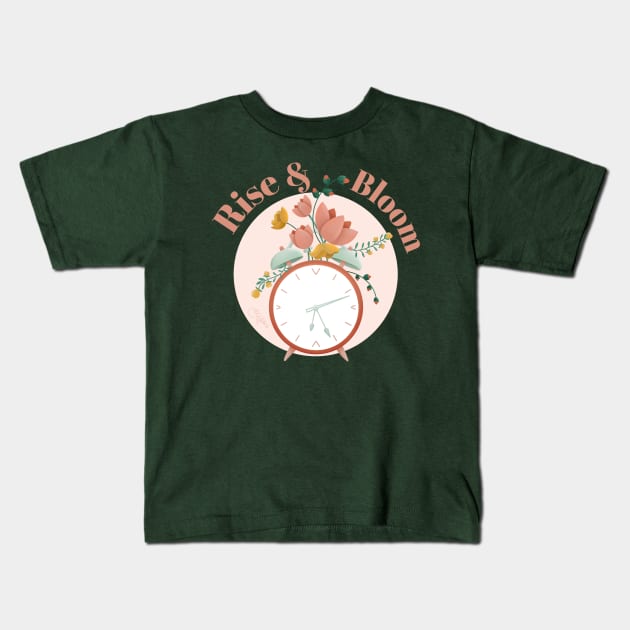 Rise & Bloom Kids T-Shirt by LunarFox